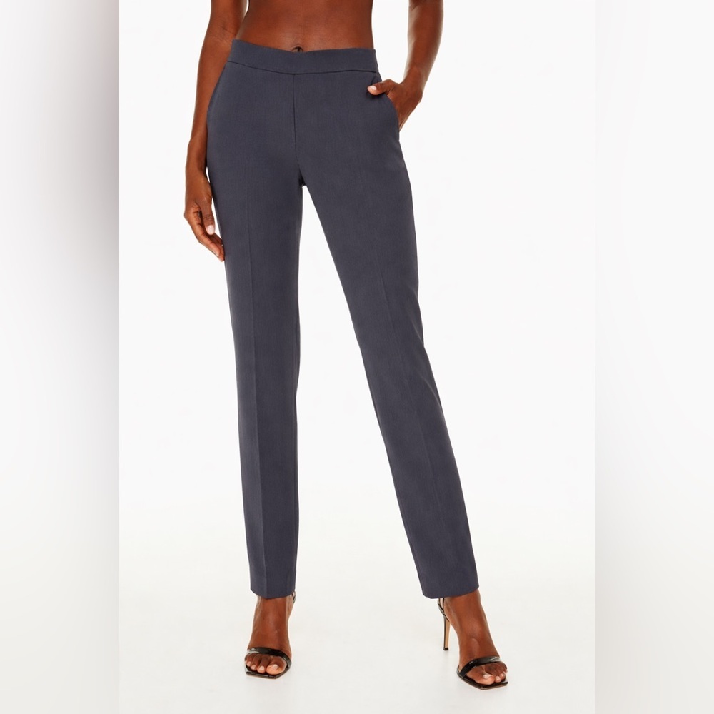 Aritzia Babaton Charcoal Gray Conan Dress Pants Cropped Tapered - Picture 1 of 11